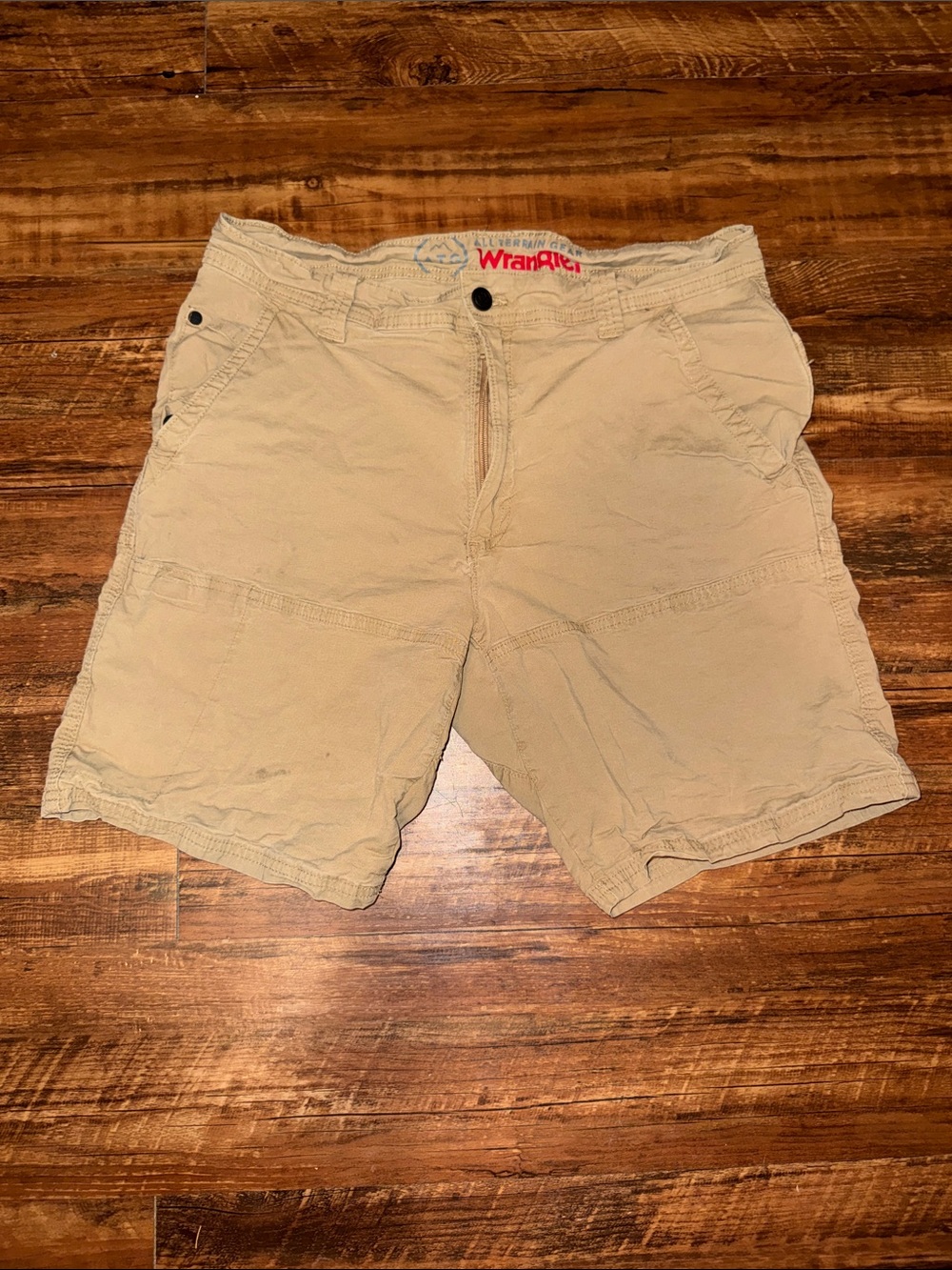 Wrangler Men's Tan Cargo Shorts - Utility Style